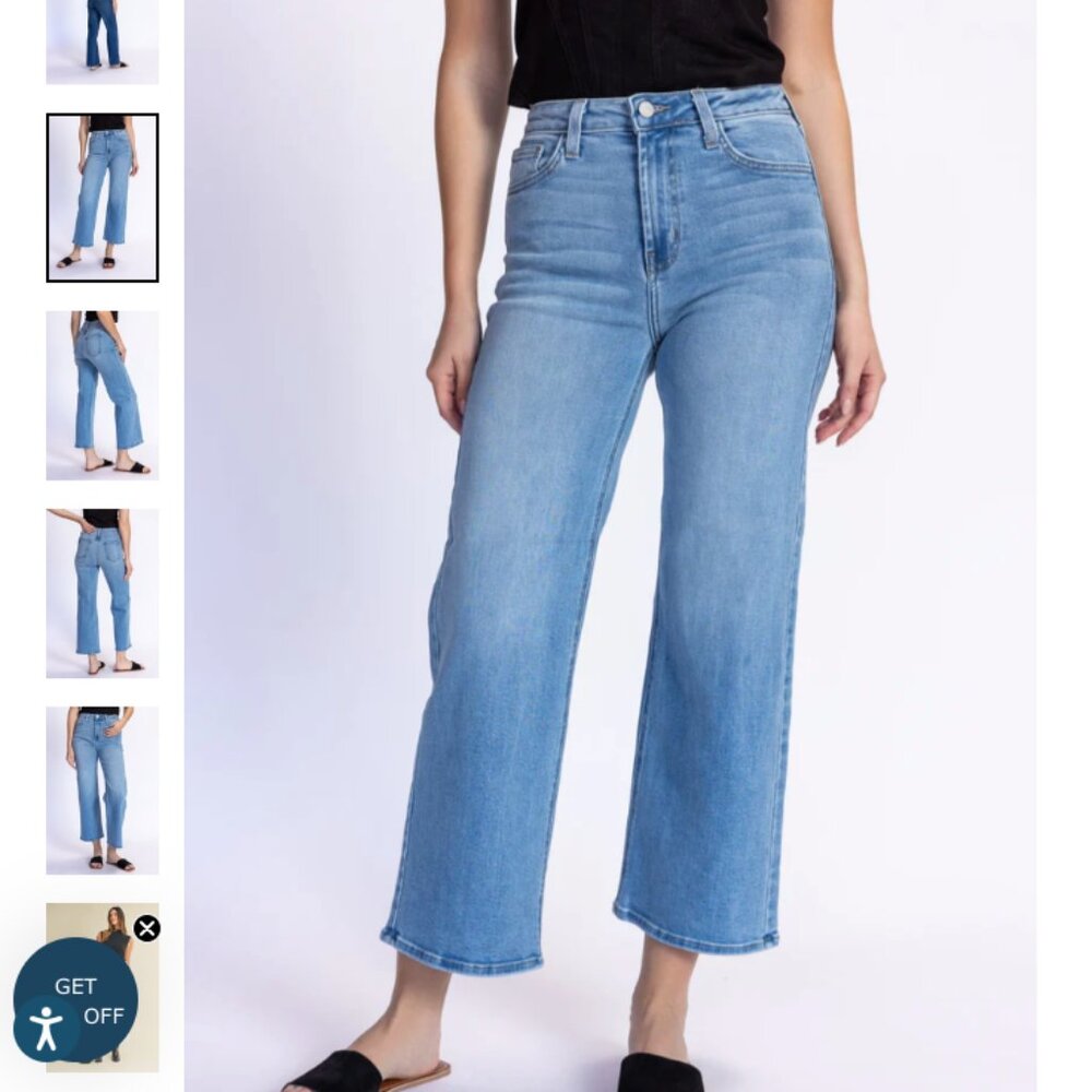 Just Black Wide Leg Jeans Sz 28